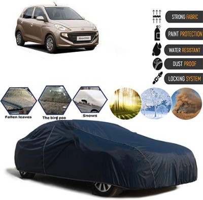 Bristle Car Cover For Hyundai Santro (With Mirror Pockets)(Blue, For 2018, 2019 Models)