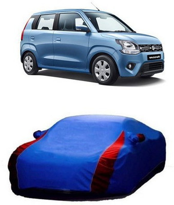 VIRMANG Car Cover For Maruti Suzuki WagonR (With Mirror Pockets)(Blue)