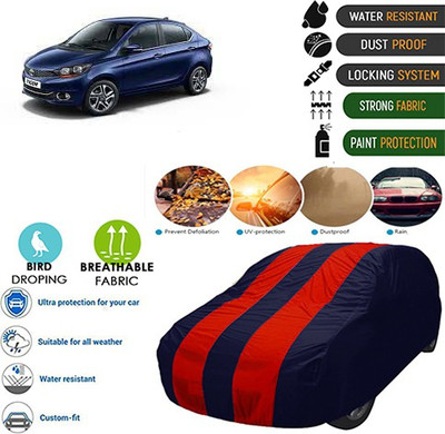 CREEPER Car Cover For Tata Tigor (With Mirror Pockets)(Maroon, Blue, For 2018, 2019 Models)