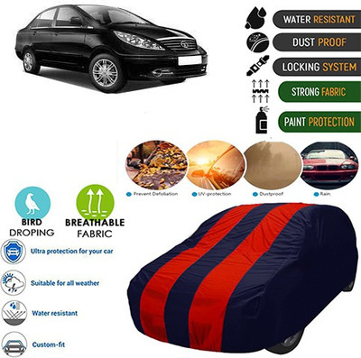 Bristle Car Cover For Tata Manza (With Mirror Pockets)(Maroon, Blue, For 2018, 2019 Models)