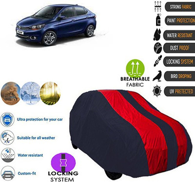 CREEPER Car Cover For Tata Tigor (With Mirror Pockets)(Blue, Red, For 2018, 2019 Models)