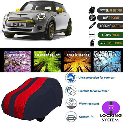Bristle Car Cover For Mini Cooper Universal For Car (Without Mirror Pockets)(Maroon, Blue, For 2018, 2019 Models)