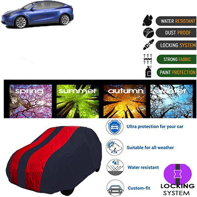 CREEPER Car Cover For Universal For Car (With Mirror Pockets)(Maroon, Blue, For 2018, 2019 Models)