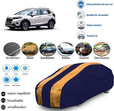 Bristle Car Cover For Honda WRV (Without Mirror Pockets)(Blue, Orange, For 2018, 2019 Models)
