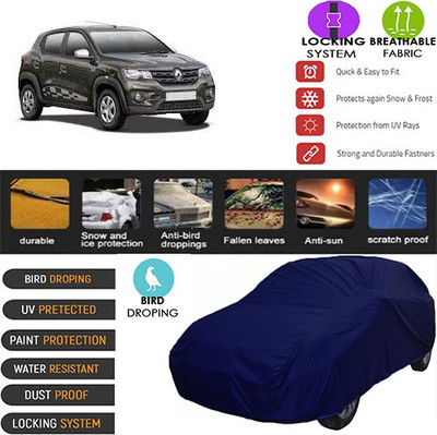 Bristle Car Cover For Renault Kwid (With Mirror Pockets)(Blue, For 2018, 2019 Models)