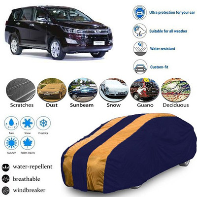 Bristle Car Cover For Toyota Innova Crysta (With Mirror Pockets)(Blue, Orange, For 2018, 2019 Models)