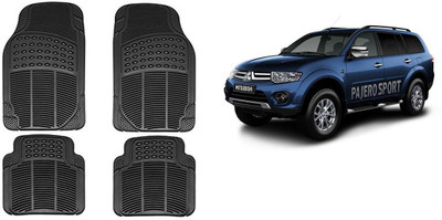 Autofetch Rubber Standard Mat For  Mitsubishi Pajero Sport(Black)