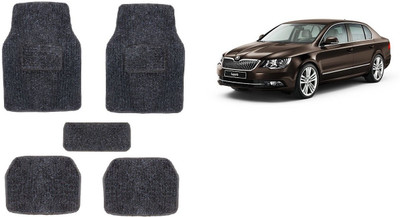 Autofetch Rubber Standard Mat For  Skoda Superb(Black)