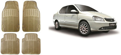 Autofetch Rubber Standard Mat For  Tata Indigo(Beige)