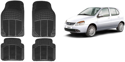 Autofetch Rubber Standard Mat For  Tata Indica(Black)