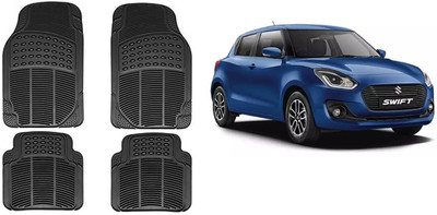 Autofetch Rubber Standard Mat For  Maruti Suzuki Swift(Black)