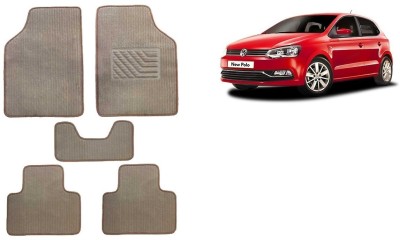 Autofetch Rubber Standard Mat For  Volkswagen Polo Exquisite(Beige)