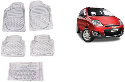 Autofetch Rubber Standard Mat For  Chevrolet Spark(White)