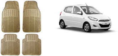 Autofetch Rubber Standard Mat For  Hyundai i10(Beige)