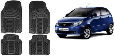 Autofetch Rubber Standard Mat For  Tata Indica Vista(Black)