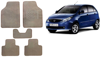 Autofetch Rubber Standard Mat For  Tata Indica Vista(Beige)