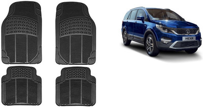 Autofetch Rubber Standard Mat For  Tata Hexa(Black)