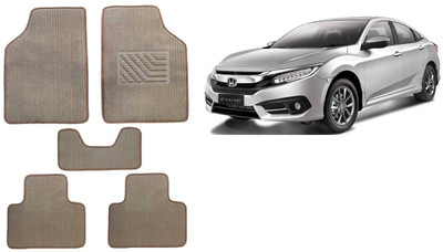 Autofetch Rubber Standard Mat For  Honda Civic(Beige)