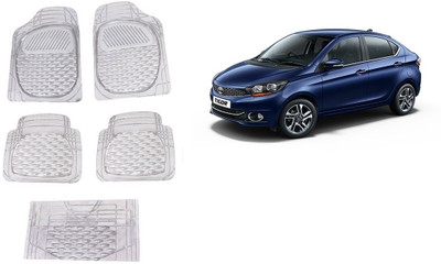 Autofetch Rubber Standard Mat For  Tata Tigor(White)