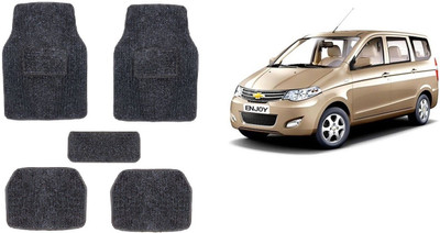 Autofetch Rubber Standard Mat For  Chevrolet Enjoy(Black)