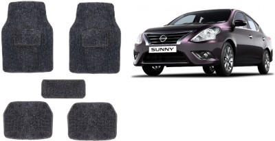 Autofetch Rubber Standard Mat For  Nissan Sunny(Black)