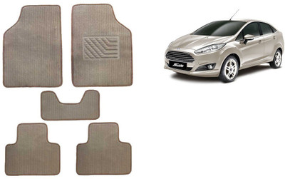 Autofetch Rubber Standard Mat For  Ford New Fiesta(Beige)