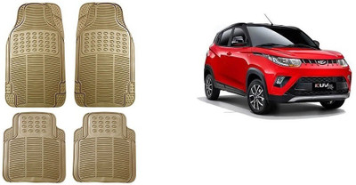 Autofetch Rubber Standard Mat For  Mahindra KUV100(Beige)