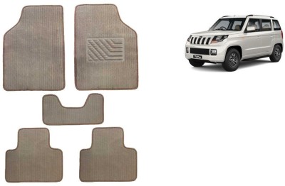 Autofetch Rubber Standard Mat For  Mahindra TUV-300(Beige)