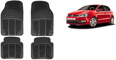 Autofetch Rubber Standard Mat For  Volkswagen Polo Exquisite(Black)