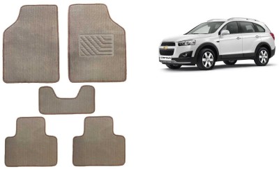 Autofetch Rubber Standard Mat For  Chevrolet Captiva(Beige)