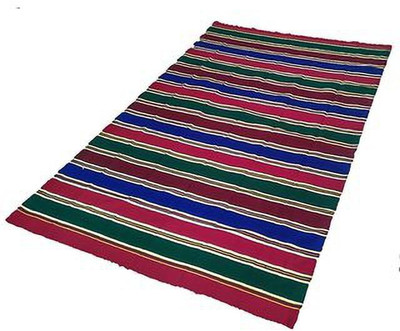 Shreejee Multicolor Cotton Dhurrie(5 ft,  X 7 ft, Rectangle)