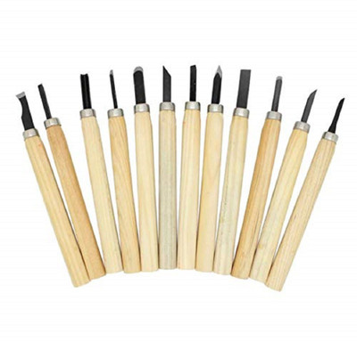 ANYM WOOD CARVING CHISEL KNIFE Combination Chisel Set(Pack of 12)