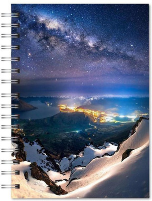 Family store spiral Pad Regular Notebook single Rule 300 Pages(Multicolor)