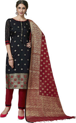 manvaa Silk Blend Self Design Kurta & Palazzo Material