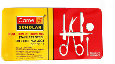 Camlin SCHOLAR DISSECTION INSTRUMENTS STAINLESS STEEL Geometry Box(Multicolor)