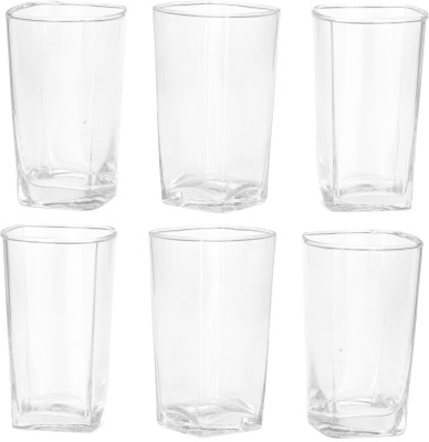 AFAST (Pack of 6) Beverage Tumbler Multipurpose Drinking Glass Set, Transparent, Round, B27 Glass Set Water/Juice Glass(330 ml, Glass, Clear)