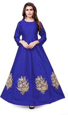 Sonu Creation Flared/A-line Gown(Blue)