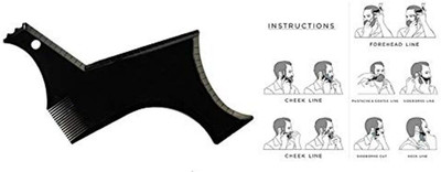 Leysin Premium Quality New Style Beard Shaper Comb Black