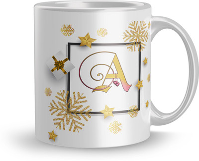 Plakasha creations Letter A alphabet Gift for men mug 320ml multicolor (Mug3368) Ceramic Coffee Mug(320 ml)