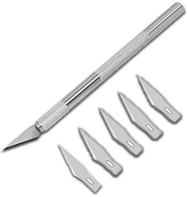 Tech-X NA Metal Grip Hand-held Paper Cutter(Set Of 1, Silver)