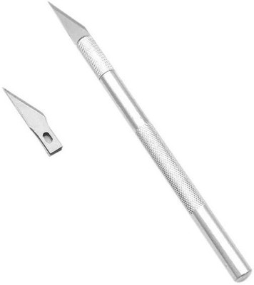 Tech-X NA Metal Grip Hand-held Paper Cutter(Set Of 1, Silver)