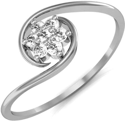 avsar Avsar Real Gold and Cubic Zirconia Stone Piya Ring AVR009WBR 14kt White Gold ring