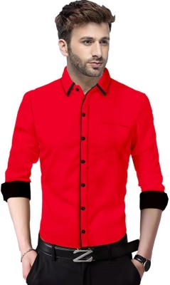 X-MEN Men Solid Casual Red Shirt