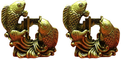 Vyne Combo Of Double Fish Financial Gain & Business Succes (Pack Of 2) Decorative Showpiece  -  7.5 cm(Polyresin, Multicolor)