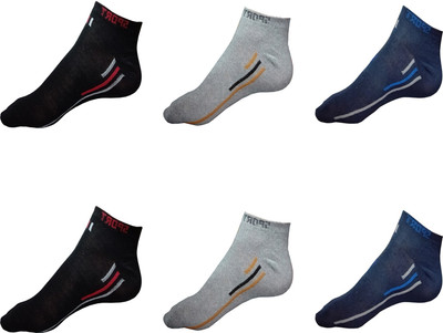 PRESENTSALE Men Color Block Ankle Length(Pack of 6)