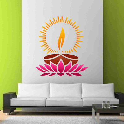 STICKER STUDIO 58 cm DIYA Self Adhesive Sticker(Pack of 1)