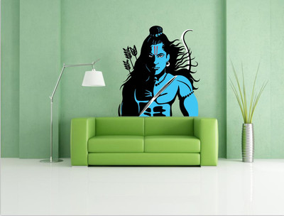 DreamKraft 58 cm SHRI RAM Self Adhesive Sticker(Pack of 1)