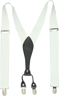 RIYASAT Y- Back Suspenders for Men(White)