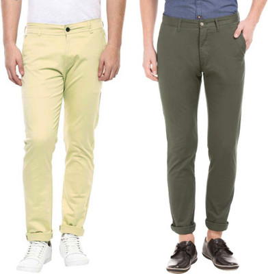 Masterly Weft Slim Fit Men Multicolor Trousers