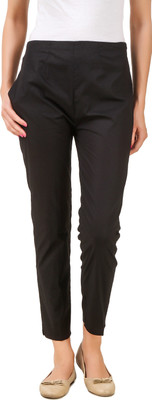 Q-Rious Regular Fit Women Black Trousers